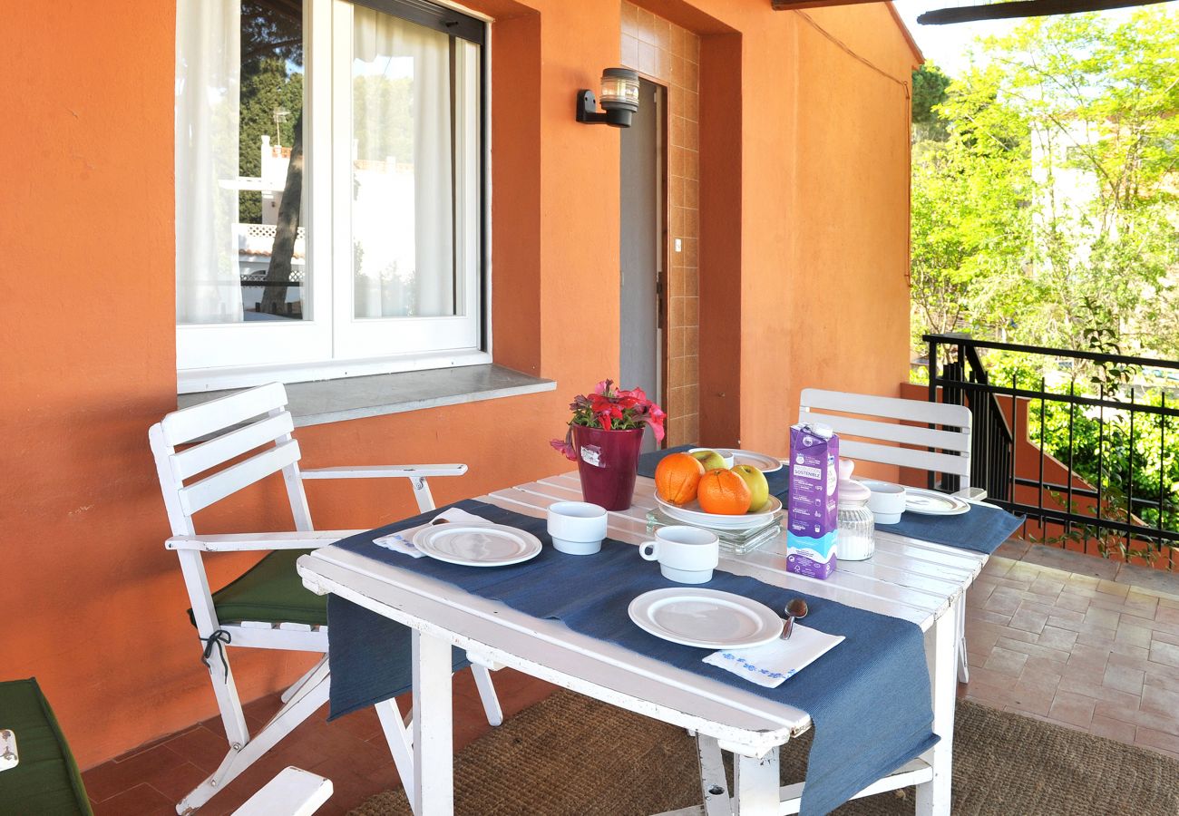 Outdoor table in rental house